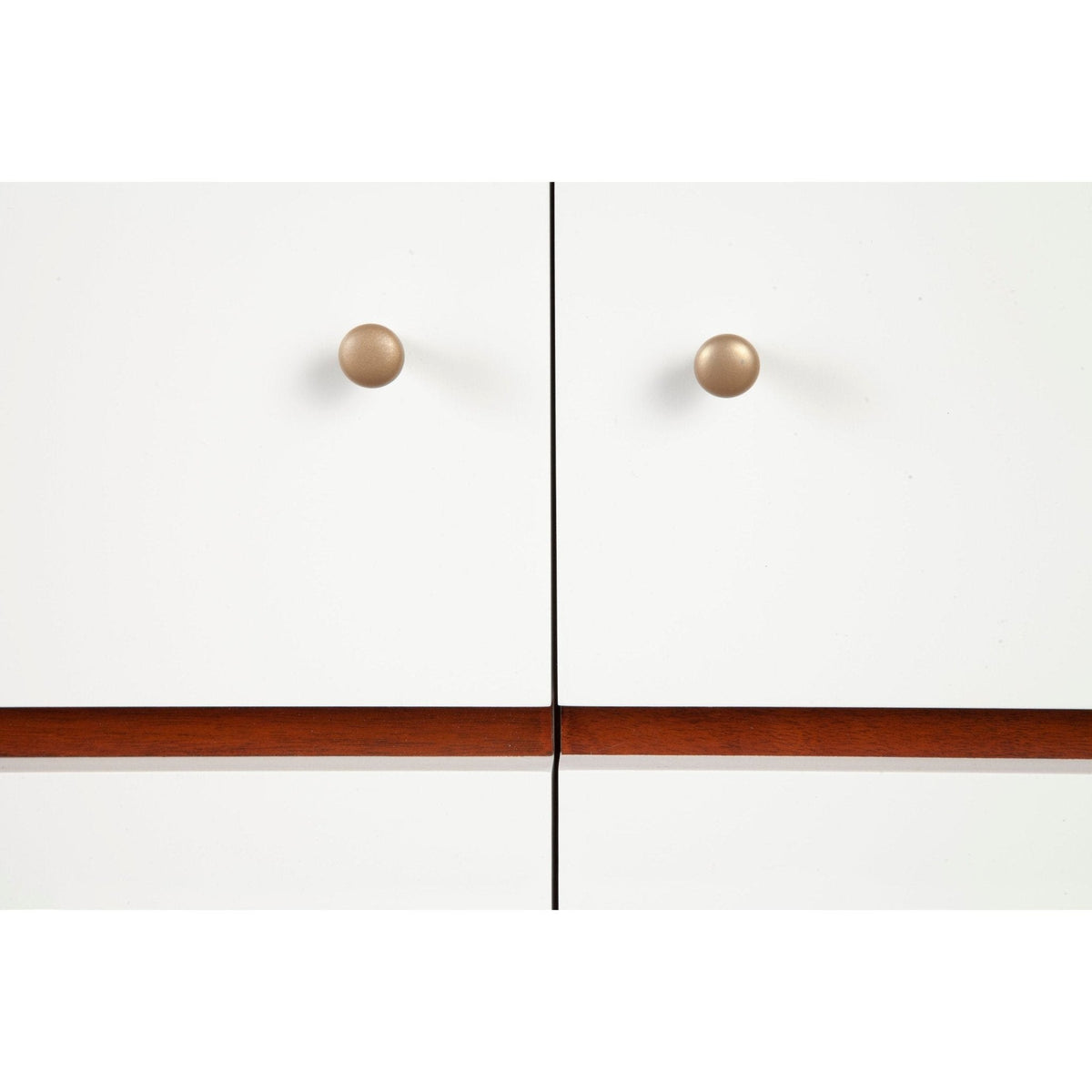 Dakota Mahogany TV Console in White with Acorn Trim – view 12