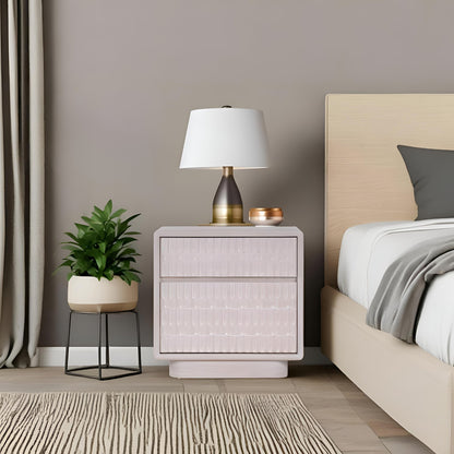 White Wash Nightstand with Drawers | Danica Collection
