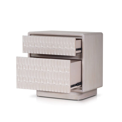 Danica White Wash 2-Drawer Nightstand with Soft-Close Drawers – view 4