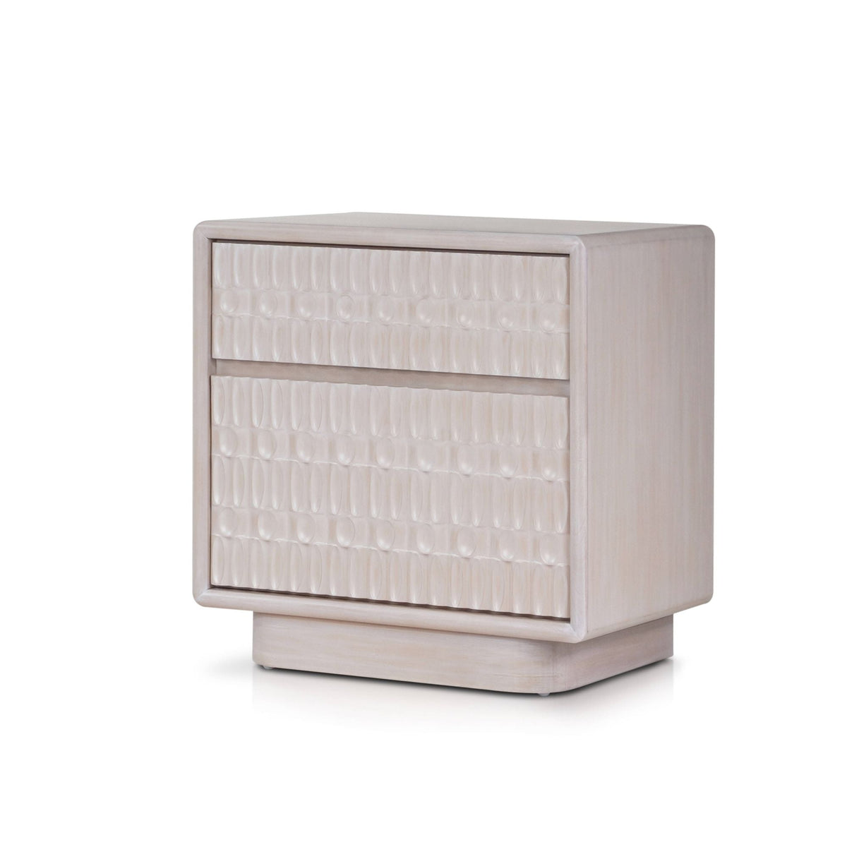 Danica White Wash 2-Drawer Nightstand with Soft-Close Drawers – view 3