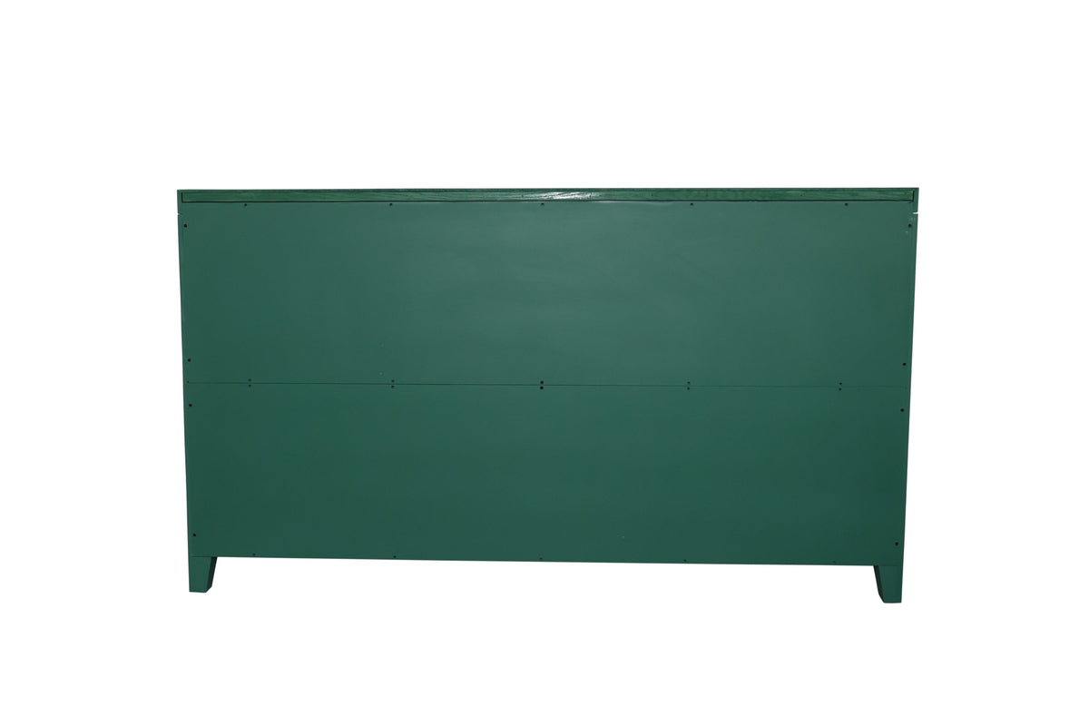 59 Inch Dark Green Mid-Century Modern Accent Cabinet with 4 Doors – view 15