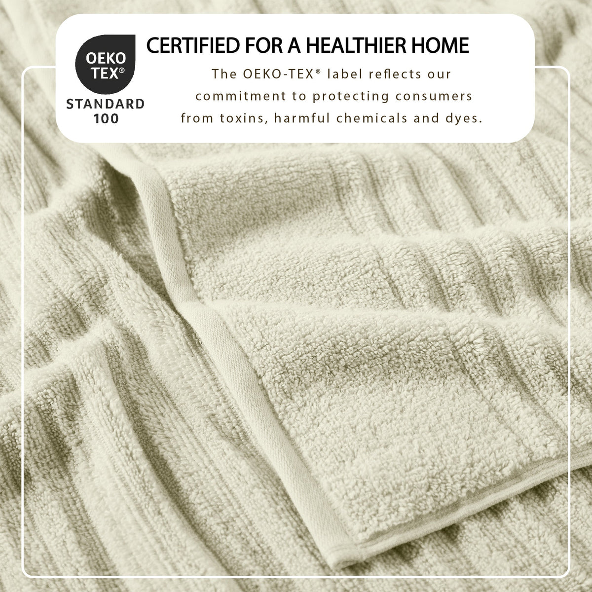 Karina Collection Luxury Combed Cotton Ribbed Bath Towel Set – view 140