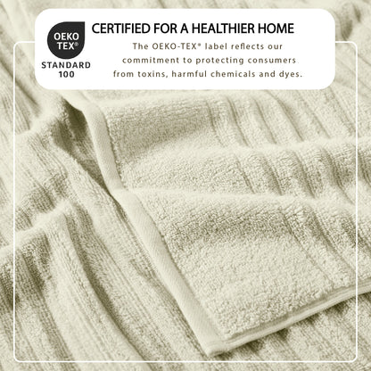 Karina Collection Luxury Combed Cotton Ribbed Bath Towel Set – view 140