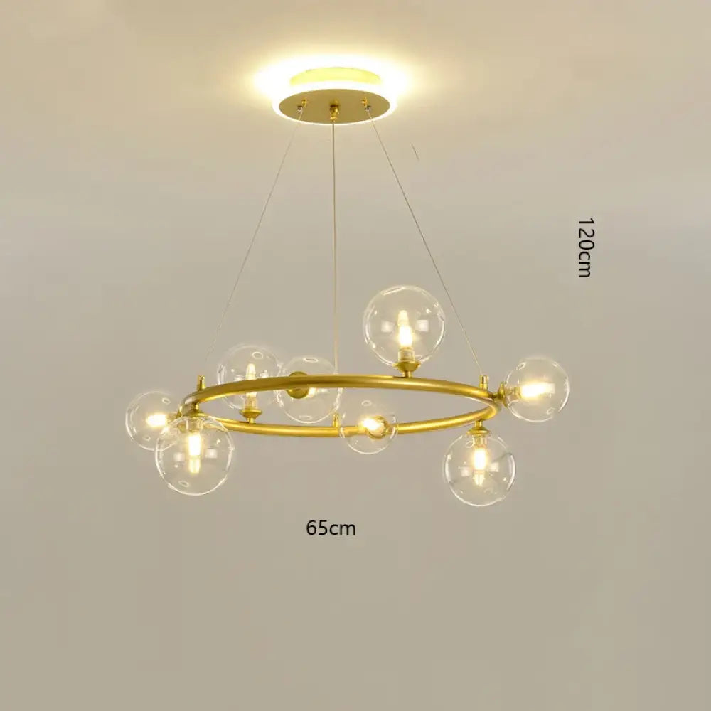 Modern LED Glass Globe Chandelier, 8 to 24 Heads, Black or Gold – view 12