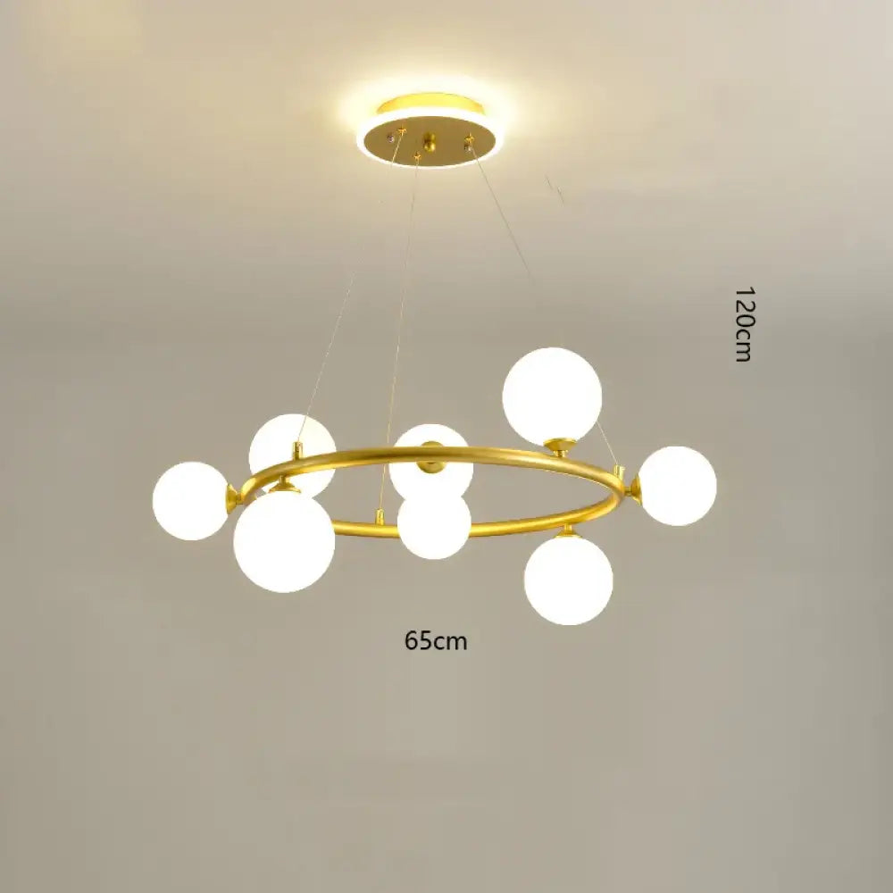 Modern LED Glass Globe Chandelier, 8 to 24 Heads, Black or Gold – view 10