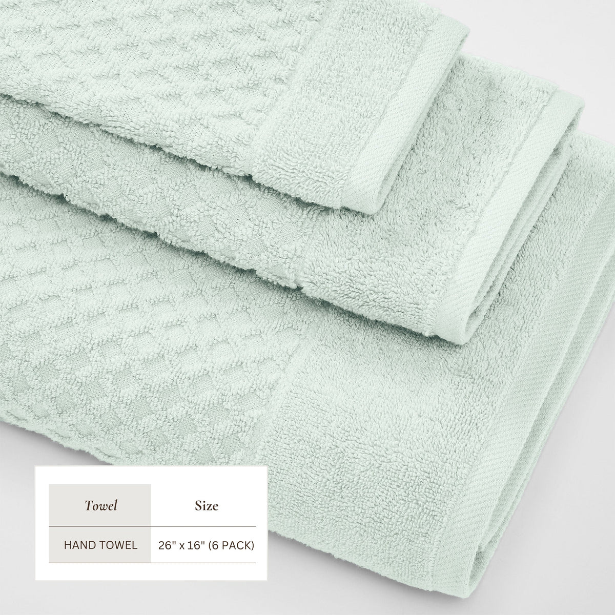 Cotton Diamond Waffle Weave Bath Towel Set – Grayson Collection – view 96