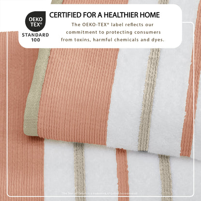 Decorative Cotton Stripe Bath Towel Set – Noelle Collection – view 85