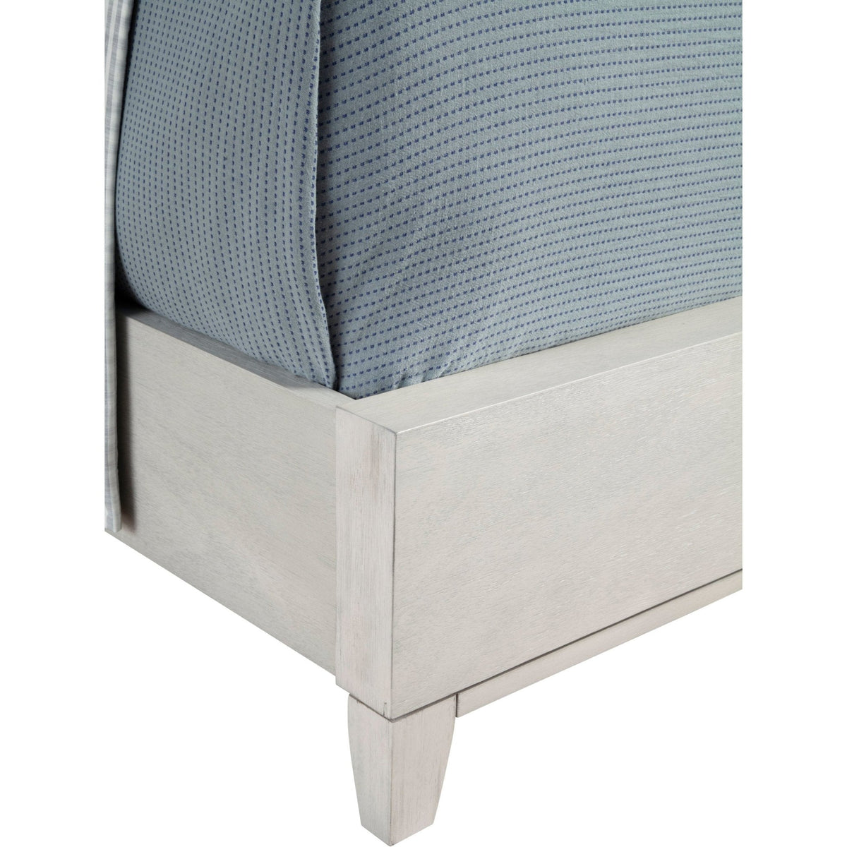 Denver Wood Panel Bed with Honeycomb Headboard, Light Grey Stain – view 10