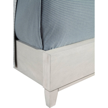 Denver Wood Panel Bed with Honeycomb Headboard, Light Grey Stain – view 10