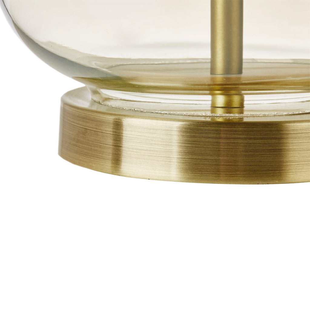 Ellipse Curved Glass Table Lamps with Gold Base, Set of 2, White Shades – view 8