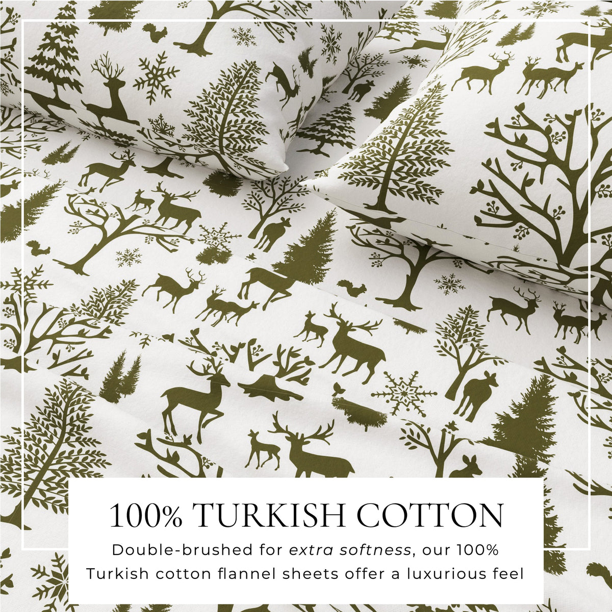 Turkish Cotton Flannel Sheet Set – Lakeview Collection – view 19
