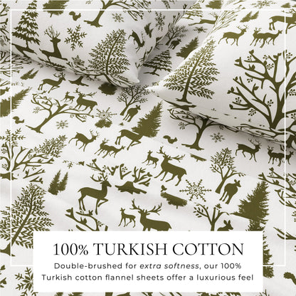 Turkish Cotton Flannel Sheet Set – Lakeview Collection – view 19