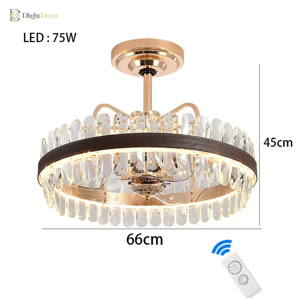 Dimmable LED Crystal Chandelier with Leather Accents, Oval or Round – view 24