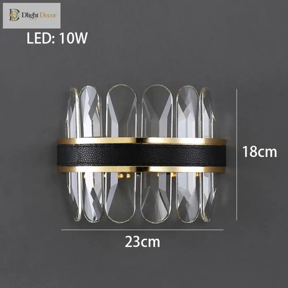 Dimmable LED Crystal Chandelier with Leather Accents, Oval or Round – view 7