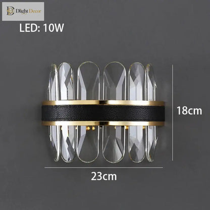 Dimmable LED Crystal Chandelier with Leather Accents, Oval or Round – view 7