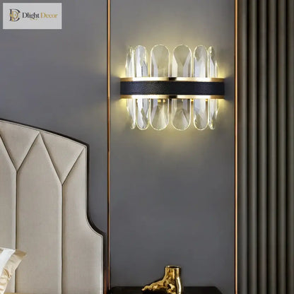 Dimmable LED Crystal Chandelier with Leather Accents, Oval or Round – view 6