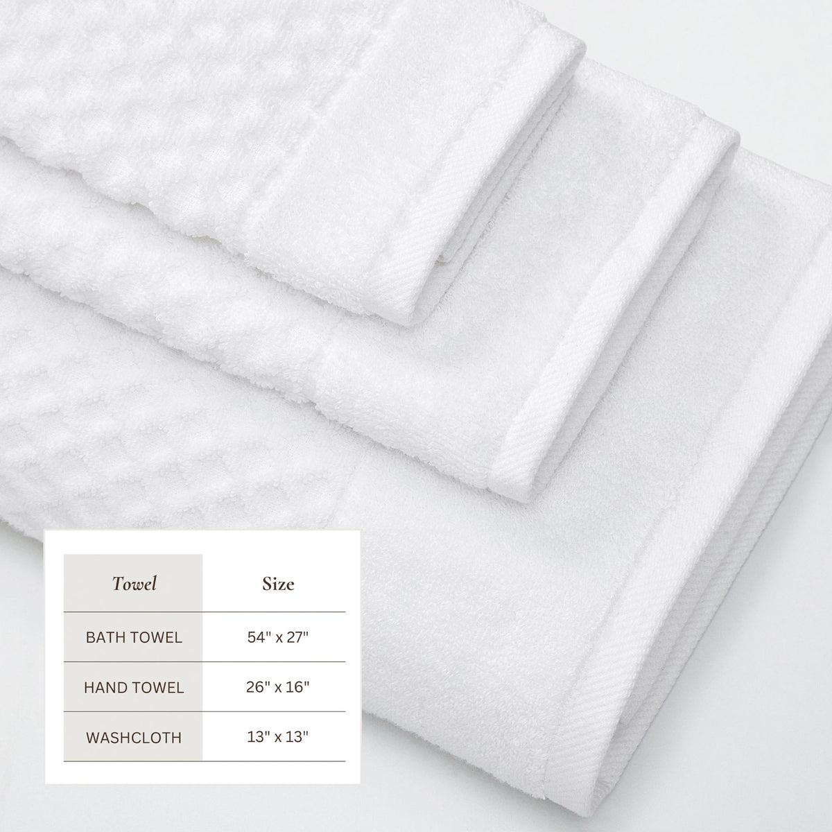 Cotton Diamond Waffle Weave Bath Towel Set – Grayson Collection – view 7