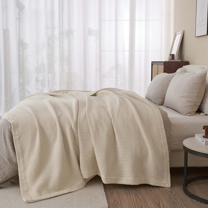 Mikala Collection 100% Cotton Waffle Weave Blanket – view 35