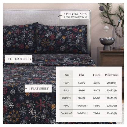 Turkish Cotton Flannel Sheet Set – Lakeview Collection – view 60
