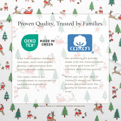 Turkish Cotton Christmas Flannel Sheets – Whittaker Holiday Prints – view 20