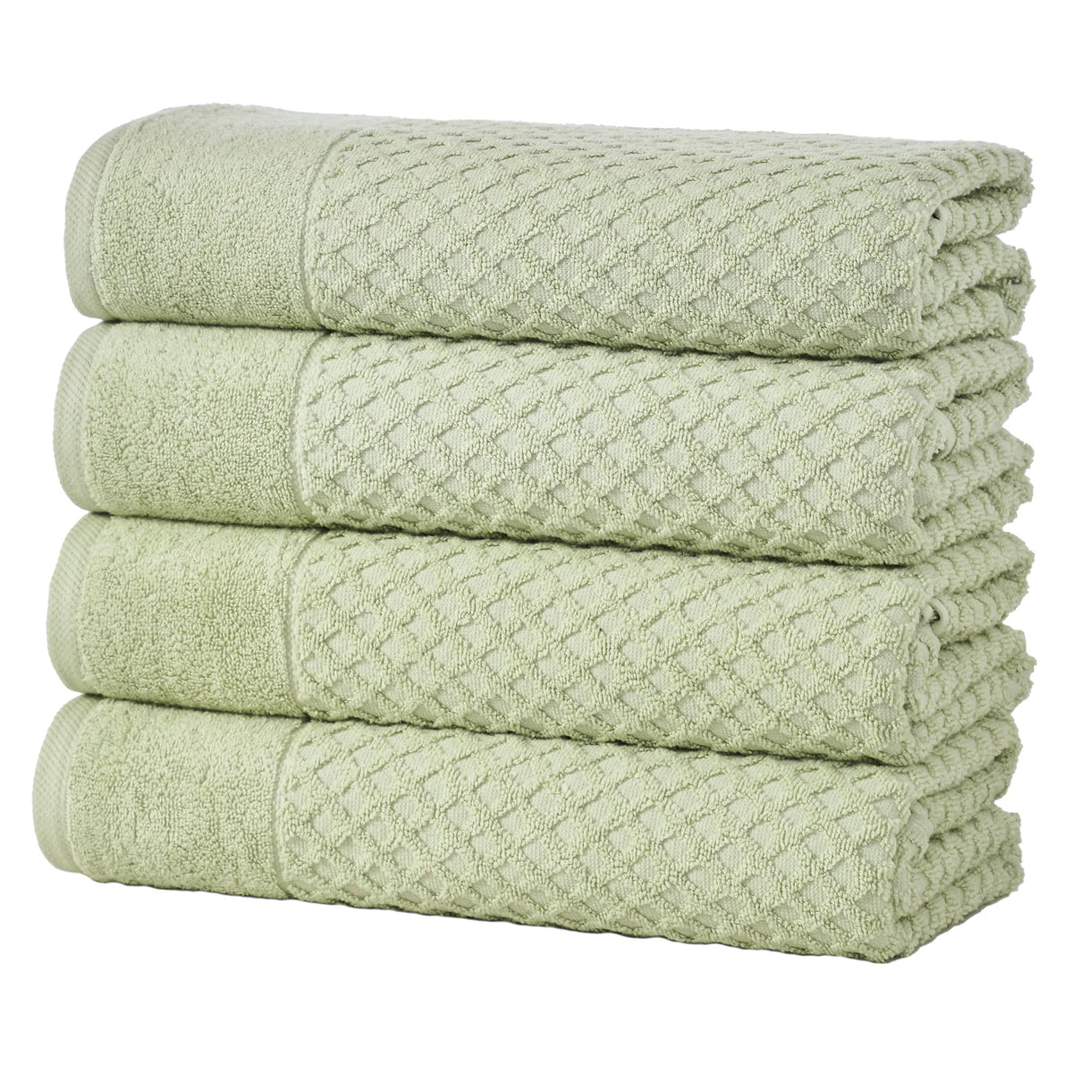 Cotton Diamond Waffle Weave Bath Towel Set – Grayson Collection – view 53