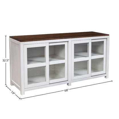 Donham Large Two-Tone Farmhouse Display Cabinet – view 7