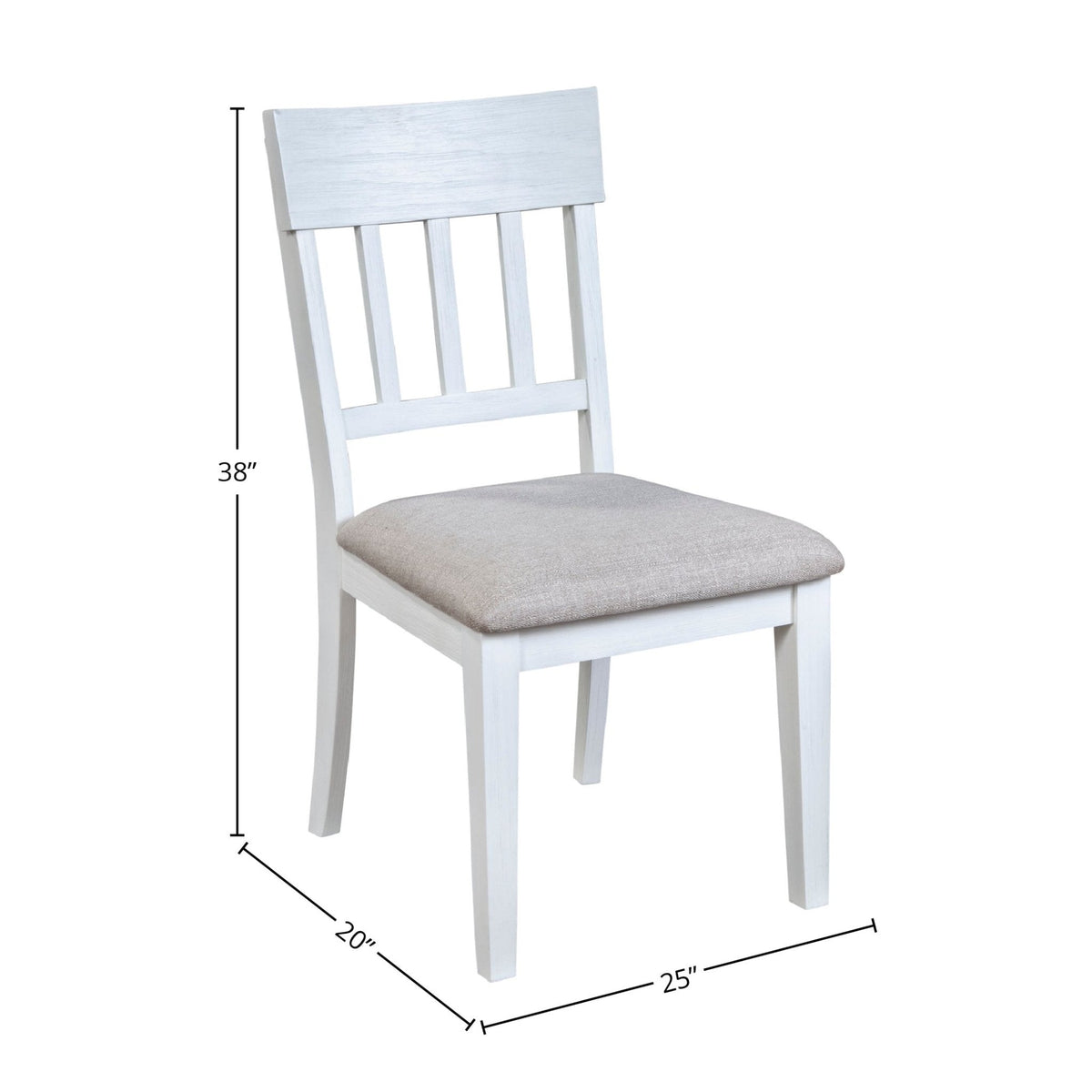 Donham White Pine Farmhouse Slat Back Side Chairs, Set of 2 – view 6