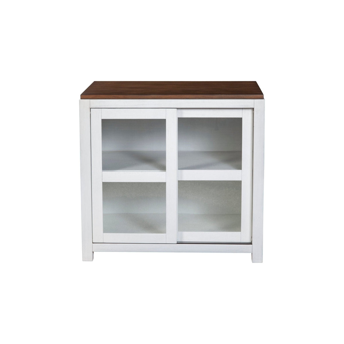 Two-Tone Farmhouse Display Cabinet: Donham Small
