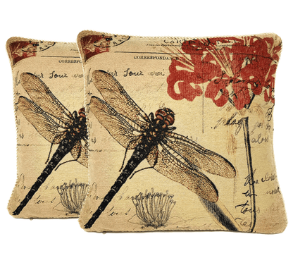 Fly High Dragonfly Woven Tapestry Throw Pillow Cover, 18 x 18 – view 7