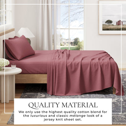 Heathered Jersey Knit Sheet Set – Carmen Collection – view 44