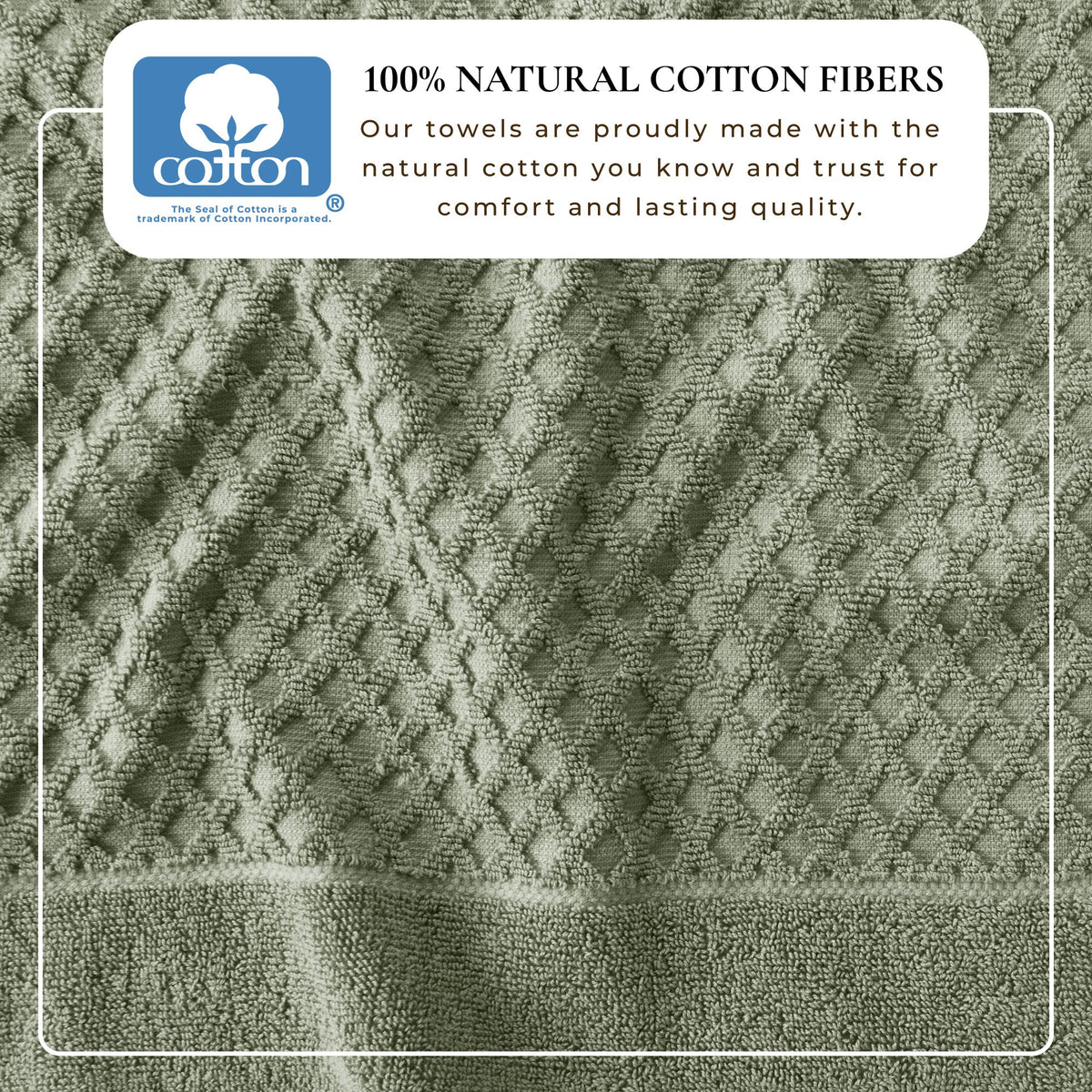 Cotton Diamond Waffle Weave Bath Towel Set – Grayson Collection – view 68