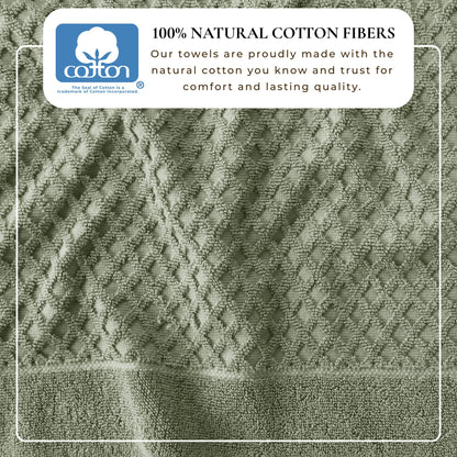 Cotton Diamond Waffle Weave Bath Towel Set – Grayson Collection – view 68