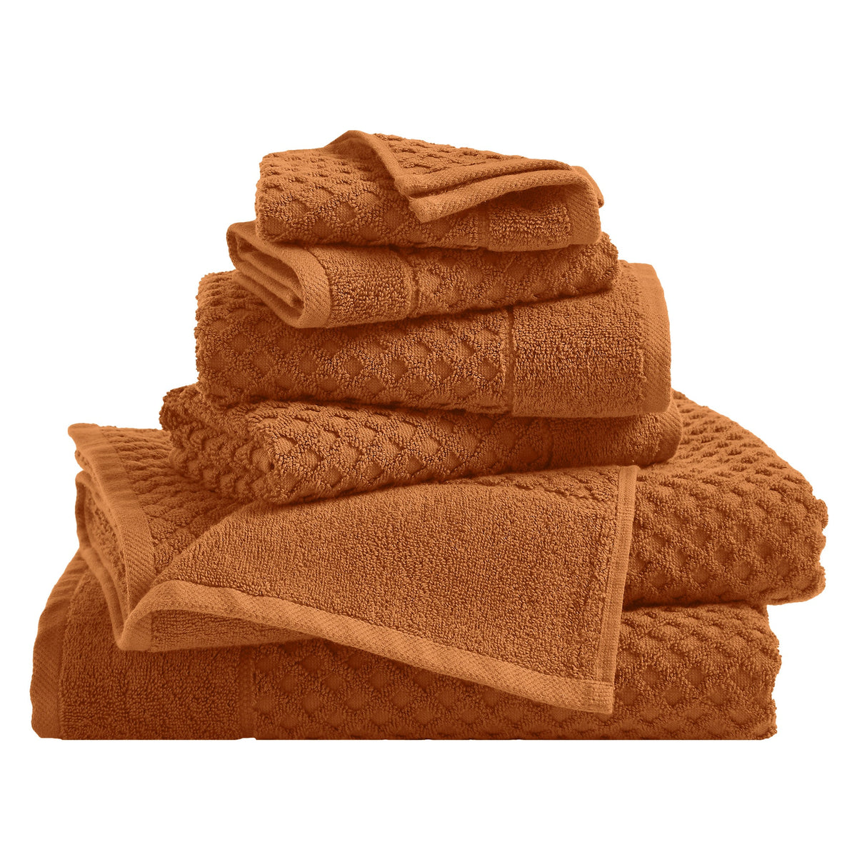 Cotton Diamond Waffle Weave Bath Towel Set – Grayson Collection – view 122