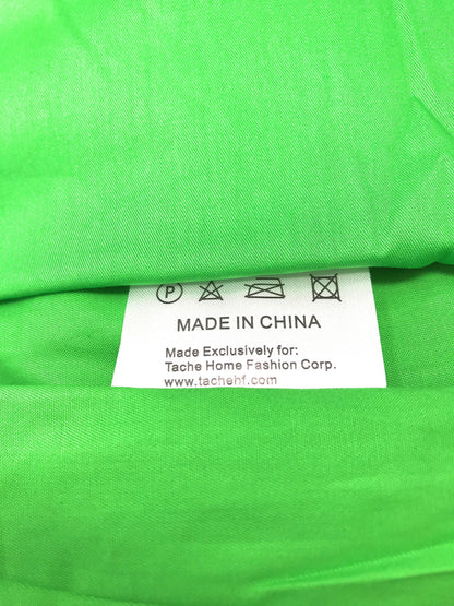 100% Cotton Solid Lime Green Duvet Cover Set with Zipper Closure – view 4