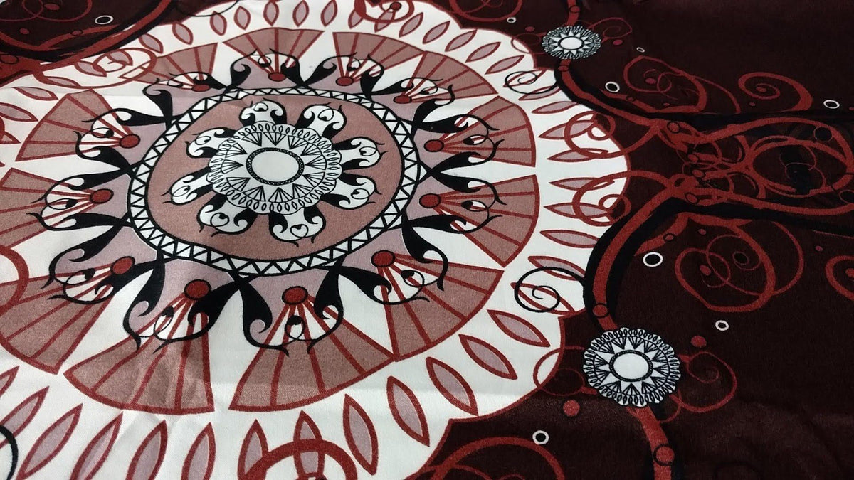 Burgundy Palace Paisley Medallion Twin Duvet Cover Set – view 8