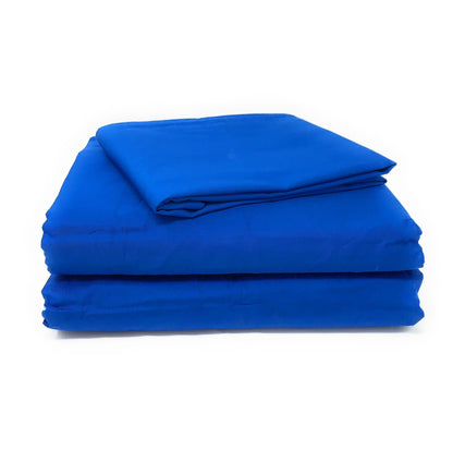 Deep Blue Cotton Duvet Cover Set for Modern Bedding