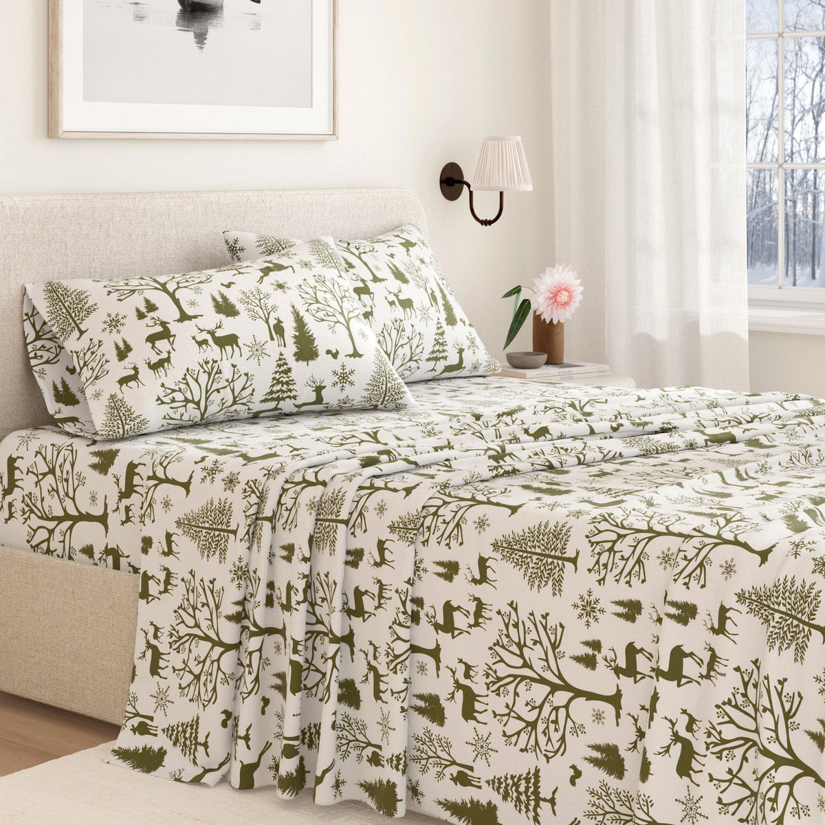 Turkish Cotton Flannel Sheet Set – Lakeview Collection – view 22