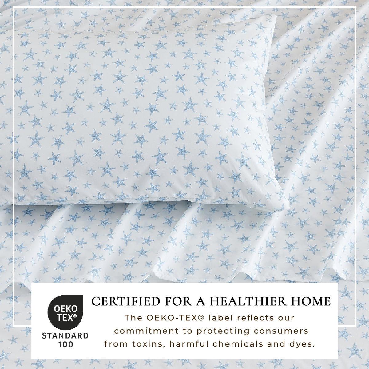 Coastal Printed Microfiber Sheet Set – Newport Collection – view 3