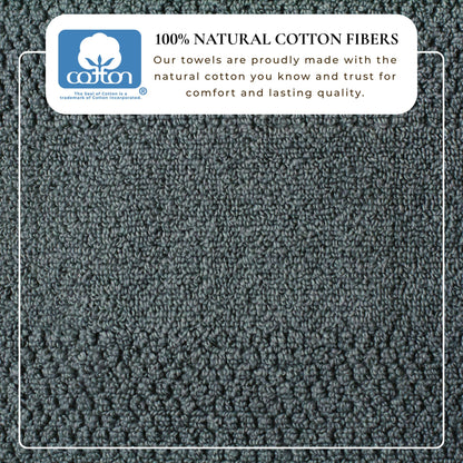 100% Cotton Rice Weave Textured Bath Towel Set – Marbella Collection – view 86