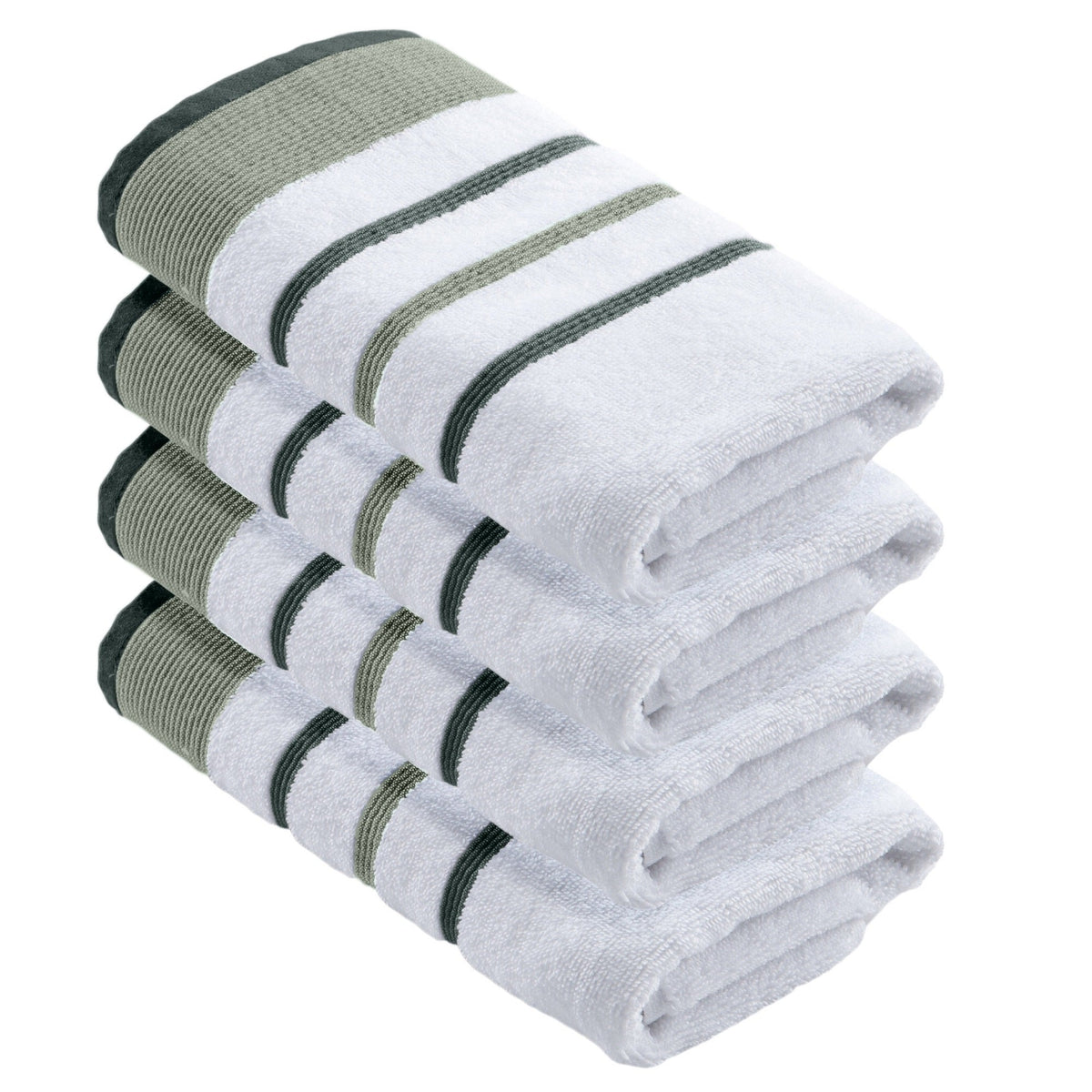 Decorative Cotton Stripe Bath Towel Set – Noelle Collection – view 118