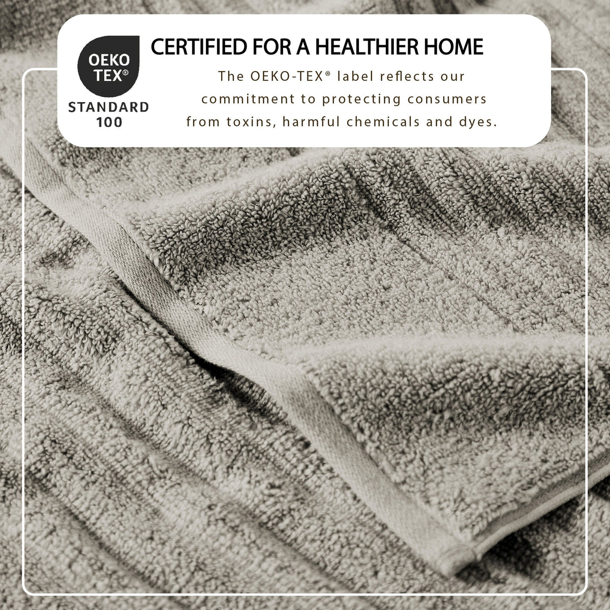 Karina Collection Luxury Combed Cotton Ribbed Bath Towel Set – view 188