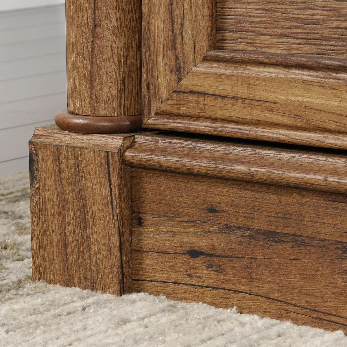 Palladia 65-Inch Executive Desk with Keyboard Drawer, Vintage Oak – view 13