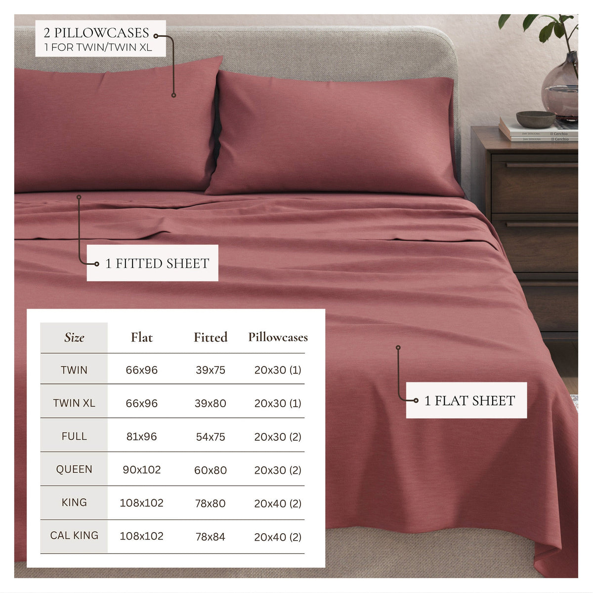 Heathered Jersey Knit Sheet Set – Carmen Collection – view 45