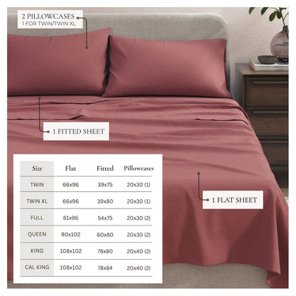 Heathered Jersey Knit Sheet Set – Carmen Collection – view 45