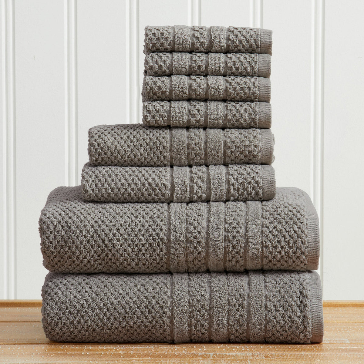 100% Cotton Checkered Jacquard Bath Towel Set – Giuliana Collection – view 106