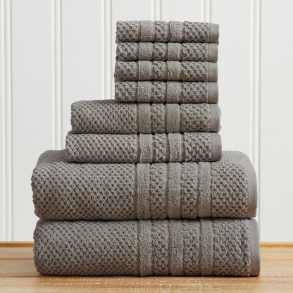 100% Cotton Checkered Jacquard Bath Towel Set – Giuliana Collection – view 106