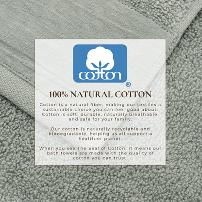 Priya Collection Cotton 6-Piece Towel Set with Linen-Like Border – view 47