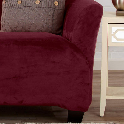Velvet Stretch Slipcover – Gale Collection Form-Fit Sofa Cover – view 129