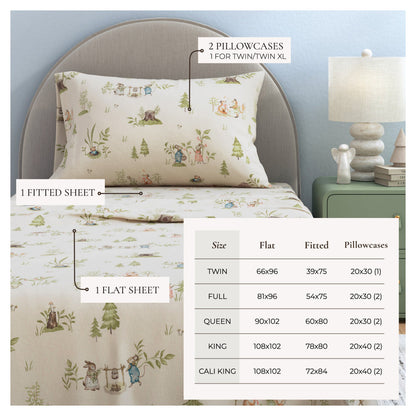 Kids' Christmas Turkish Cotton Flannel Sheet Set – view 3