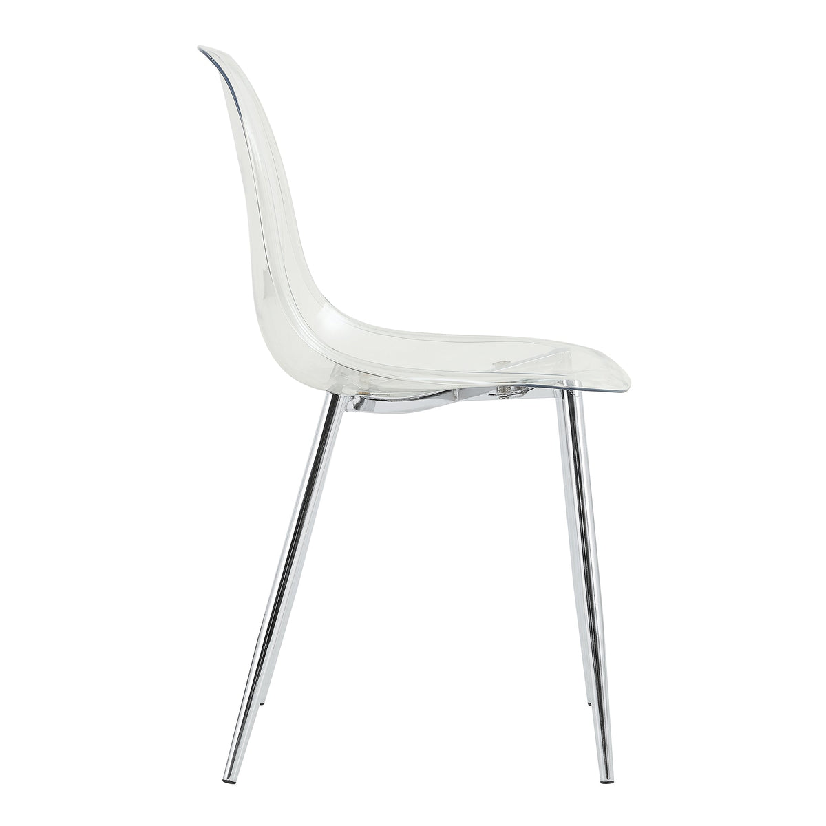 Modern Clear Transparent Dining Chairs with Silver Legs, Set of 6 – view 22